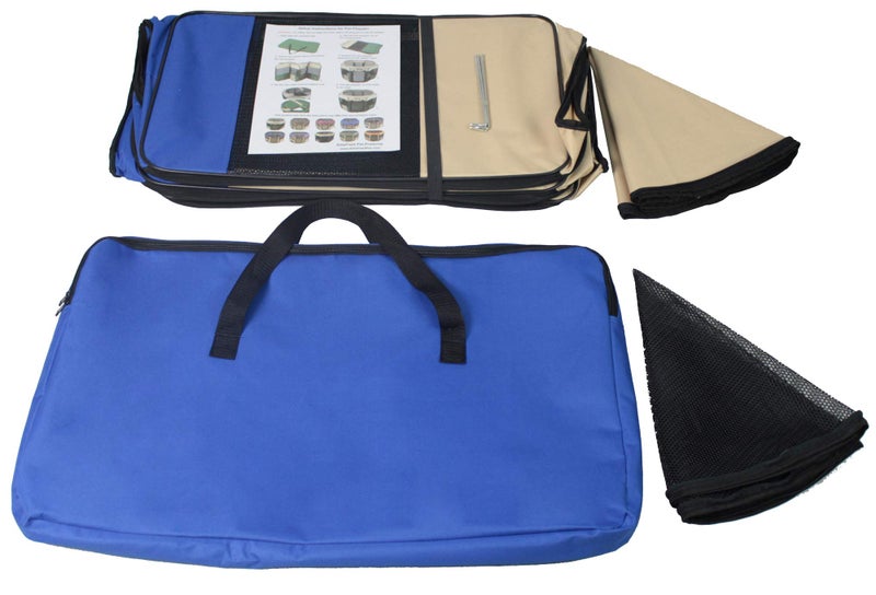 EliteField 2-Door Soft Pet Playpen (2 Year Warranty), Exercise Pen, Multiple Sizes and Colors Available for Dogs, Cats and Other Pets (30" x 30" x 20"H, Royal Blue+Beige) - Image 4